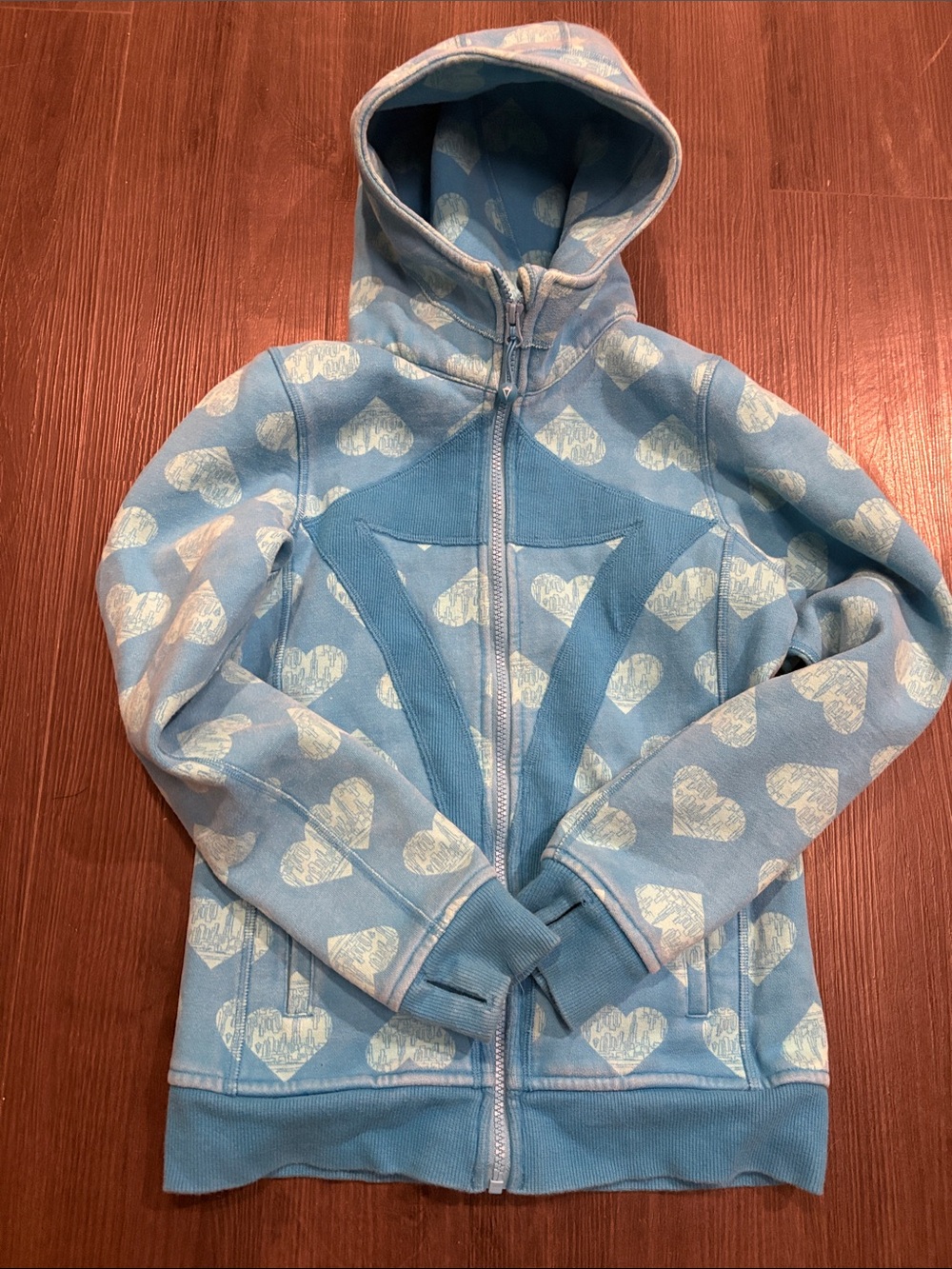 Ivivva Disney shake it up Girls' Light Blue Heart Zip-Up Hoodie